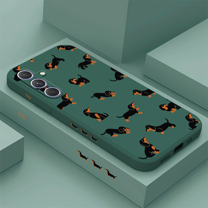 Samsung Galaxy A55 - Cartoon Dachshund Dog Phone Case For