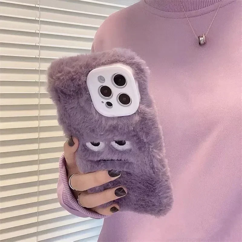 Cute Monster Plush Fluffy Phon - Apple Iphone 15 Pro Max ulasan dan harga