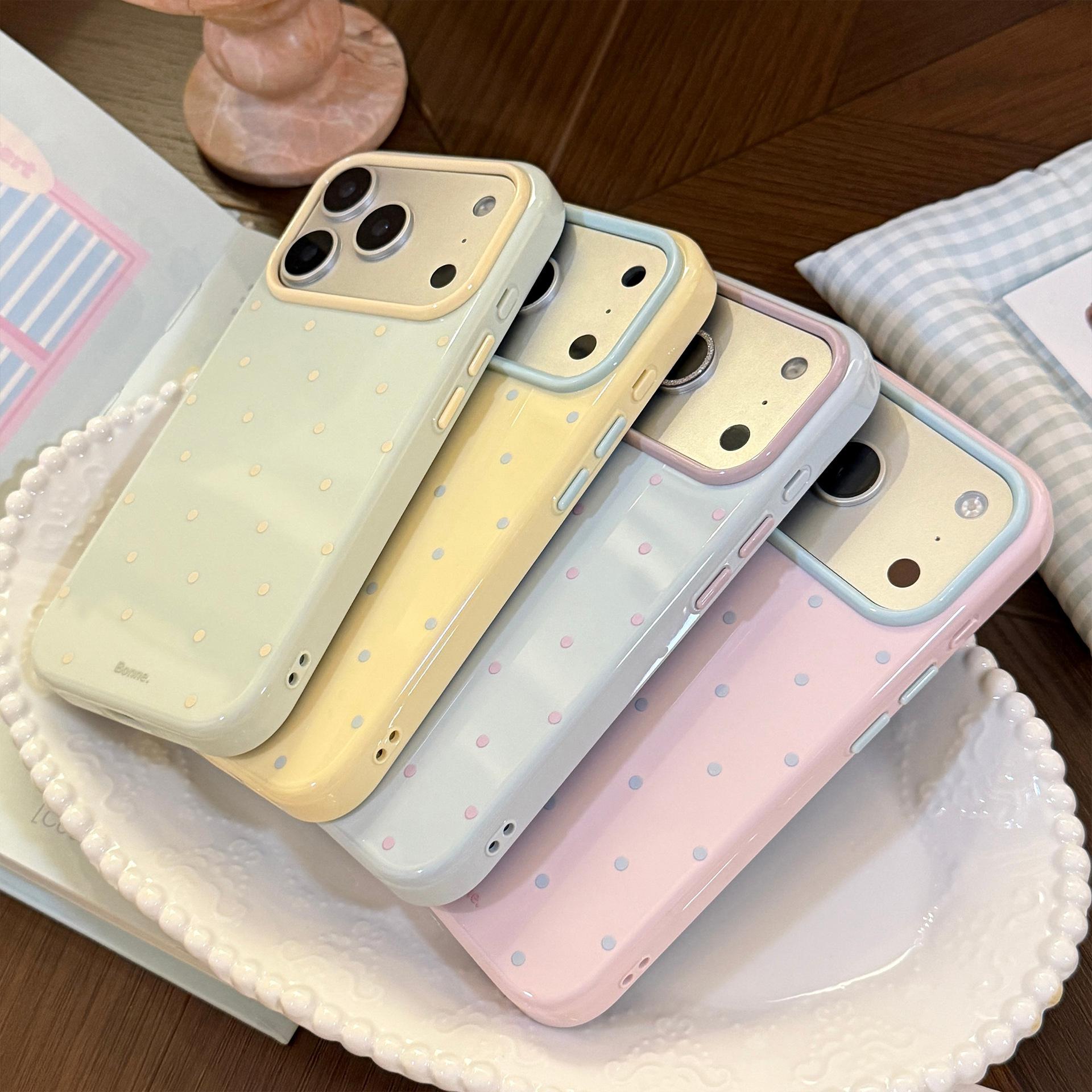 INS Korean Polka Dots Candy Co - Apple Iphone 15 Pro Max ulasan dan harga
